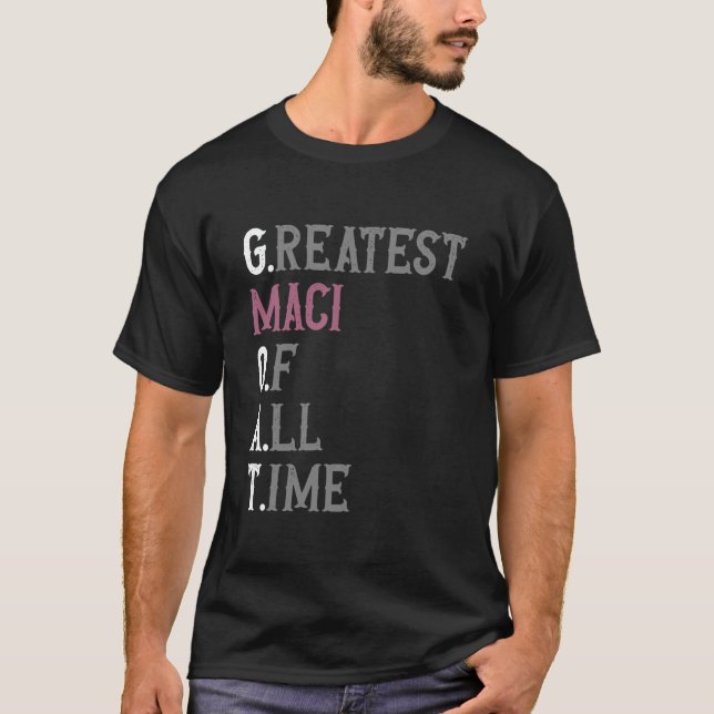 Camiseta Greatest Maci of all time  GOAT  Maci (Anverso)