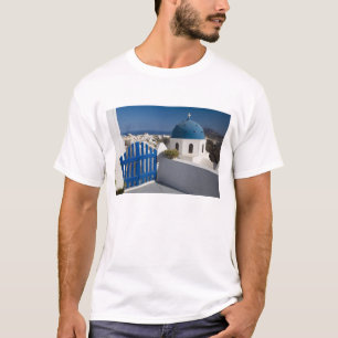 Camiseta Grecia e isla griega de Santorini desde la