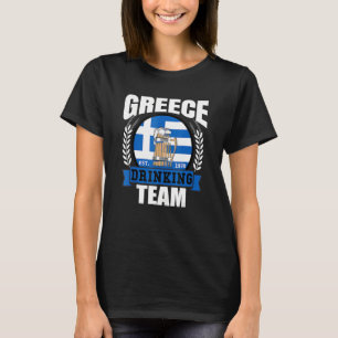 Camiseta Grecia Equipo de bebidas Bandera Griega Fiesta de 