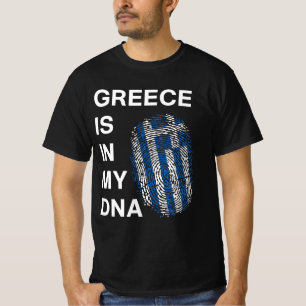 Camiseta Grecia Está En Mi Huella Dactilar Patriótica Para