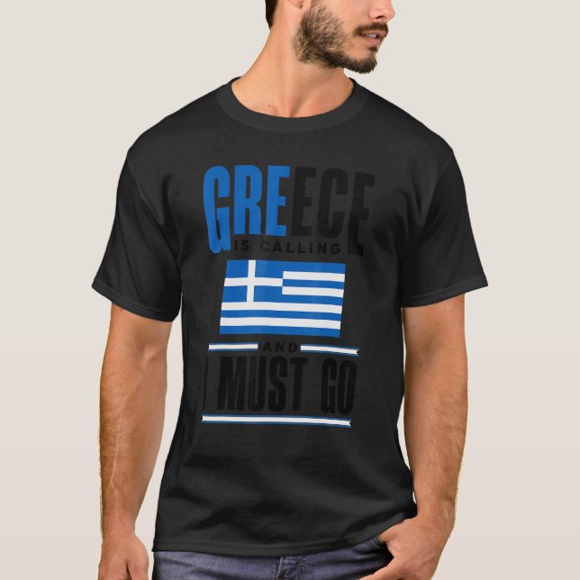 Camiseta Grecia Grecia Grecia Bandera Grecia Llama Y Yo (Anverso)