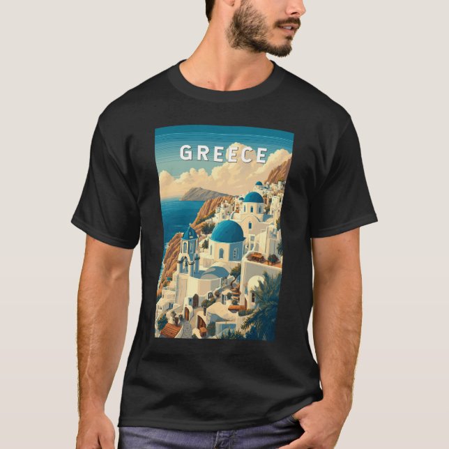 Camiseta Grecia Ilustracion Viajes de arte (Anverso)