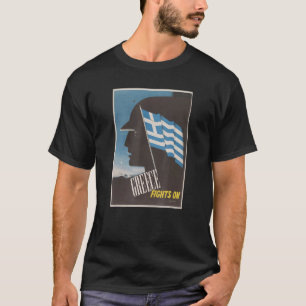 Camiseta Grecia Pelea Con El Poster De Propaganda De La Seg