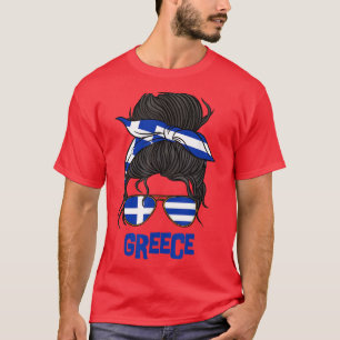 Camiseta Grecia por la bandera griega Chica para las mujere