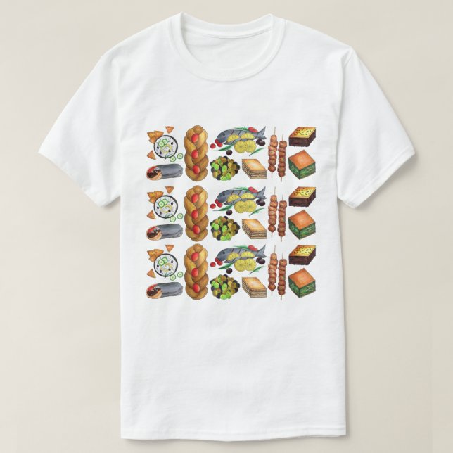 Camiseta Grecia Restaurante de comida mediterránea Grecia D (Diseño del anverso)