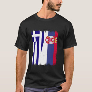 Camiseta Grecia Serbia Media Bandera Srbija Raíces Griegas