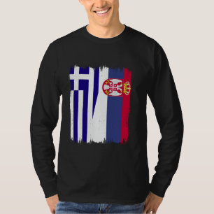 Camiseta Grecia Serbia Media Bandera Srbija Raíces Griegas
