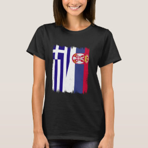 Camiseta Grecia Serbia Media Bandera Srbija Raíces Griegas 