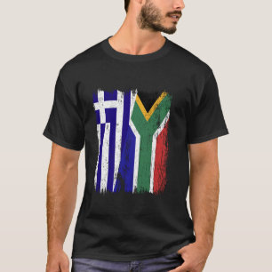 Camiseta Grecia Sudáfrica de bandera media griega
