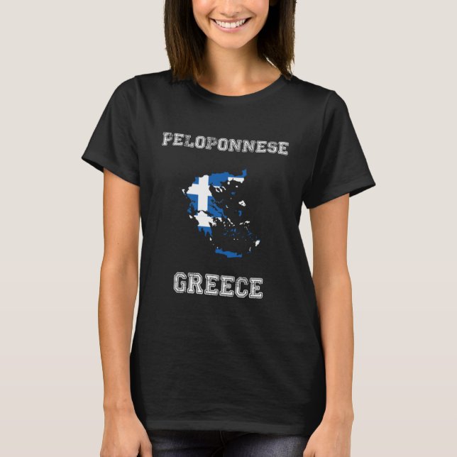 Camiseta Greece Distressed Flag Peloponnese Pride (Anverso)
