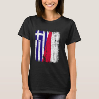 Camiseta Greece Poland Half Flag Greek Polish Ancestry