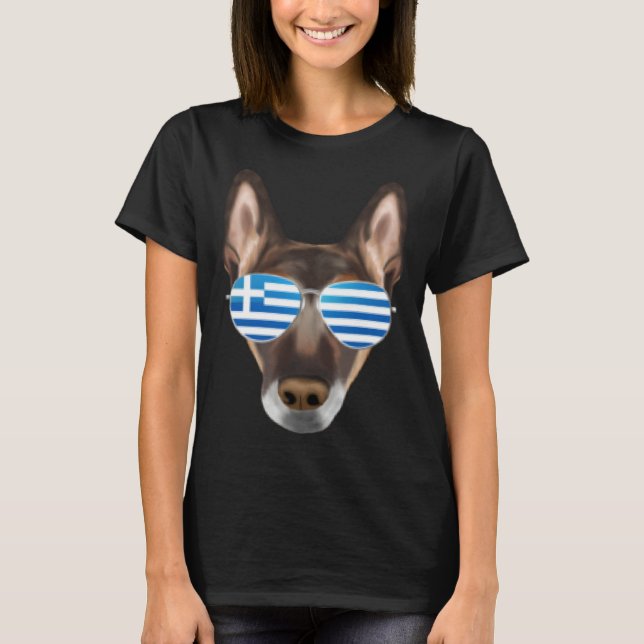 Camiseta Greek Flag Belgian Malinoi Dog Greece Pocket (Anverso)