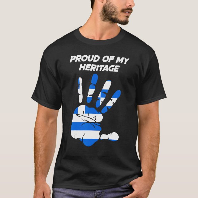 Camiseta Greek Flag Printed Palm (Anverso)
