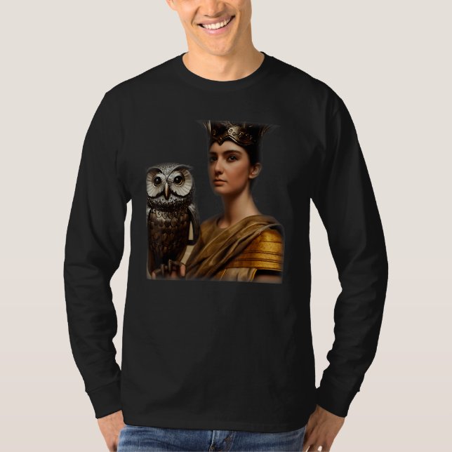 Camiseta Greek Goddess Athena In Intricate Armorplate No He (Anverso)