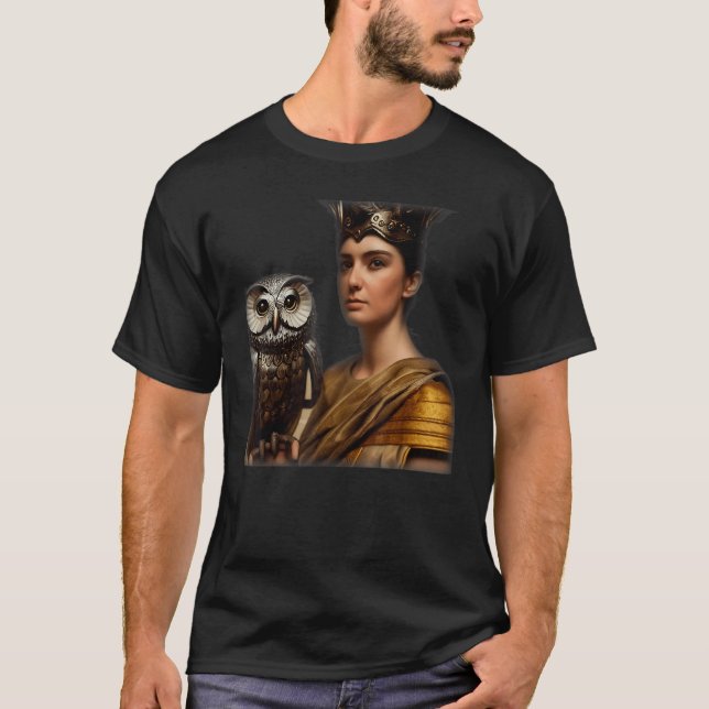 Camiseta Greek Goddess Athena In Intricate Armorplate No He (Anverso)