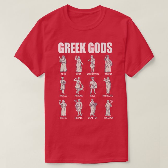 Camiseta Greek Gods and Goddesses Ancient Greek Mythology G (Diseño del anverso)