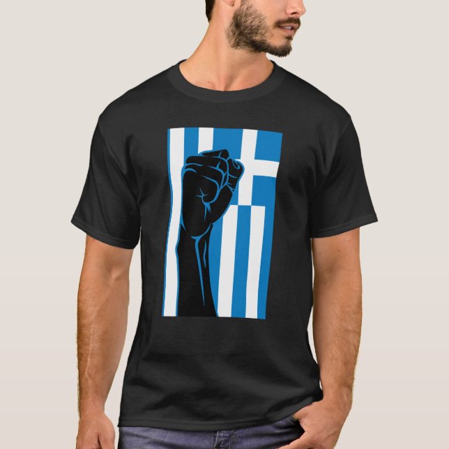 Camiseta Greek Key Greek Pride OPA Hellas Greece Greek Flag (Anverso)