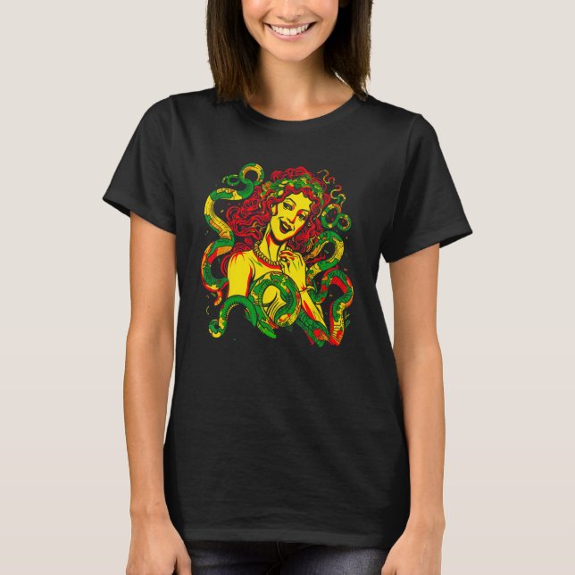 Camiseta Greek Mythology Medusa Snake (Anverso)