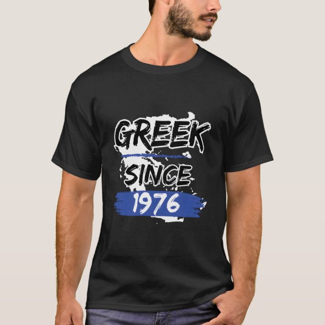 Camiseta Greek Since 1976 Greece Map Greek (Anverso)