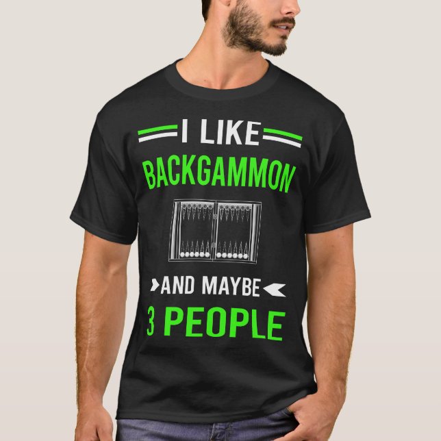 Camiseta Green 3 People Backgammon (Anverso)
