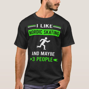 Camiseta Green 3 People Patinaje Nórdico sobre patinaje sob