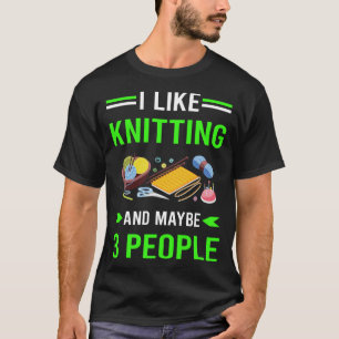 Camiseta Green 3 Personas Knitter Knitter de punto