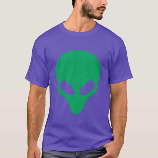 Camiseta Green Alien Head Funny Etraterrestres Life Guay f (Anverso)