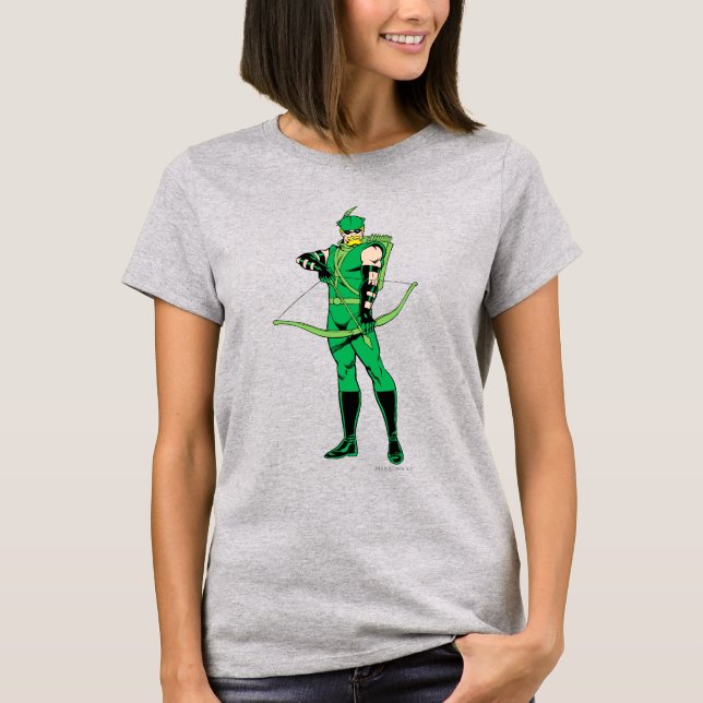 Camiseta Green Arrow Standing with Bow (Anverso)