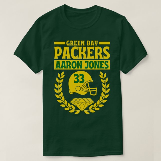 Camiseta Green Bay Packers Aaron Jones 33 American (Diseño del anverso)
