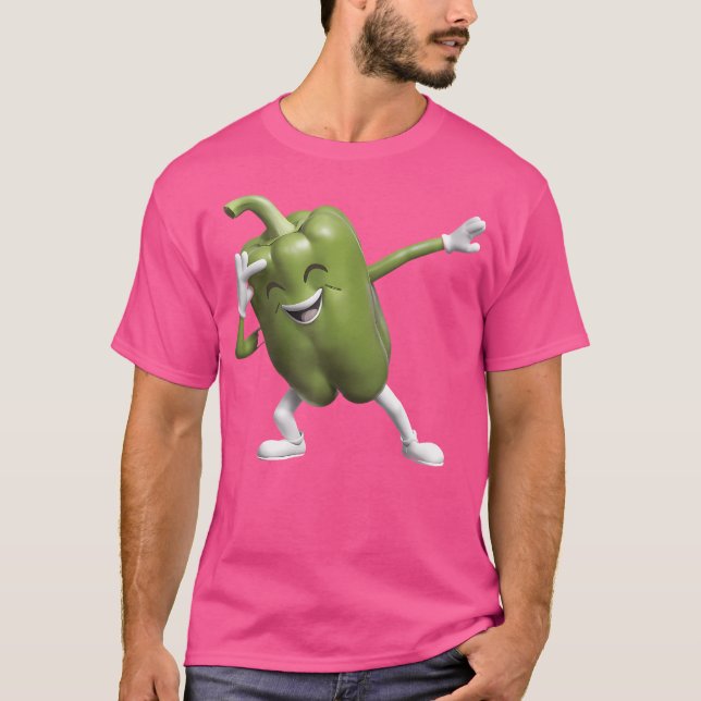 Camiseta Green Bell Pepper Dabbing Realist (Anverso)