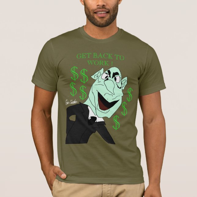 Camiseta Green business executive puppet (Anverso)
