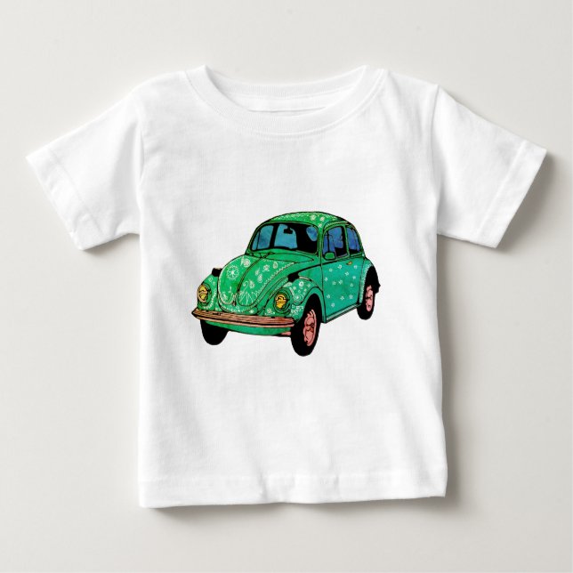 Camiseta Green Car Fine Jersey, camiseta Cute (Anverso)