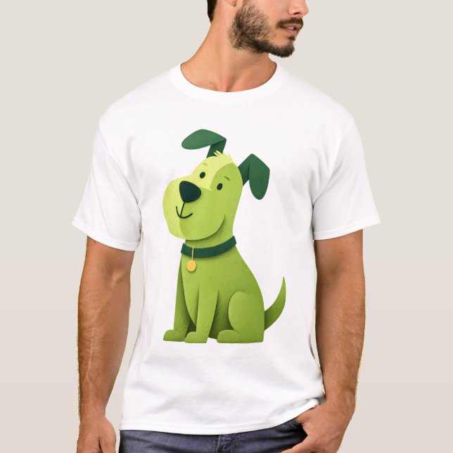 Camiseta Green Cartoon Dog (Anverso)