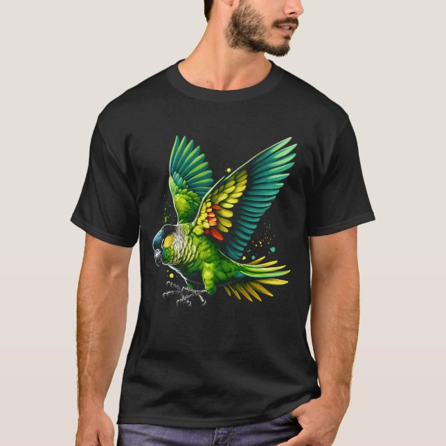 Camiseta Green Cheek Conure Parrot Bird Lover Watcher (Anverso)