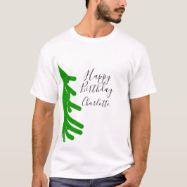 Camiseta Green Christmas tree happy birthday December winte