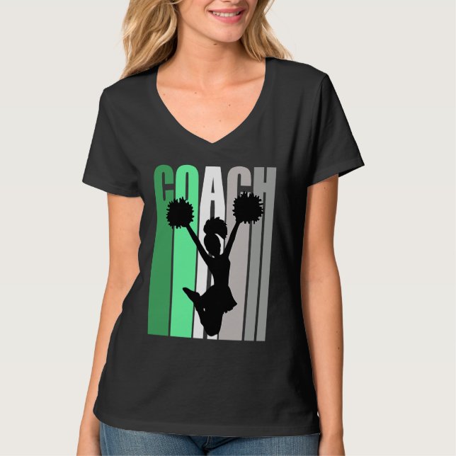 Camiseta Green Coach Of Cheerleading Cheerleader Coach Teac (Anverso)
