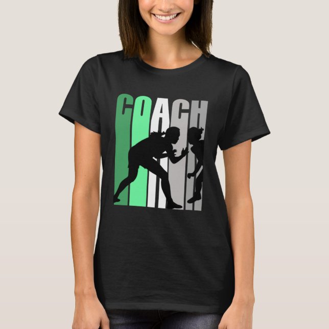 Camiseta Green Coach Of Wrestling Instructor Wrestling Pret (Anverso)