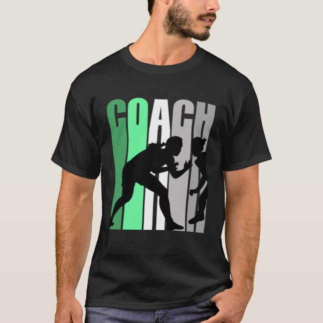 Camiseta Green Coach Of Wrestling Instructor Wrestling Pret (Anverso)