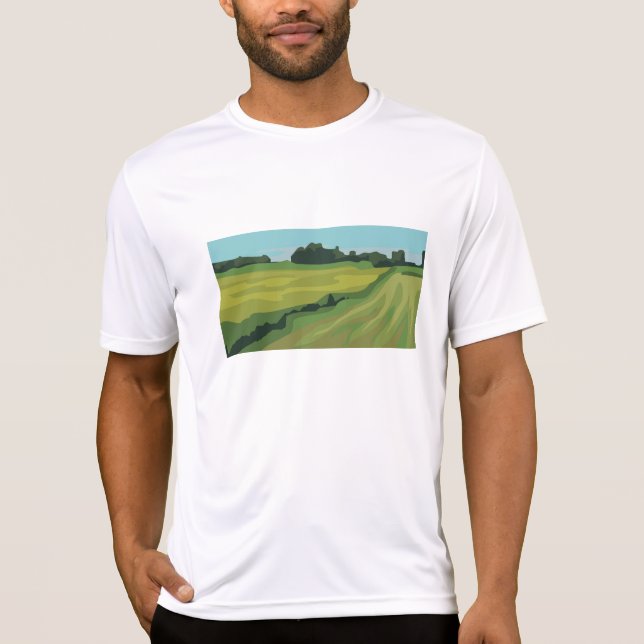 Camiseta Green Countryside Landscape (Anverso)