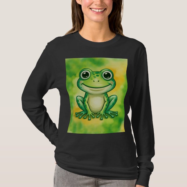 Camiseta Green cute frog (Anverso)