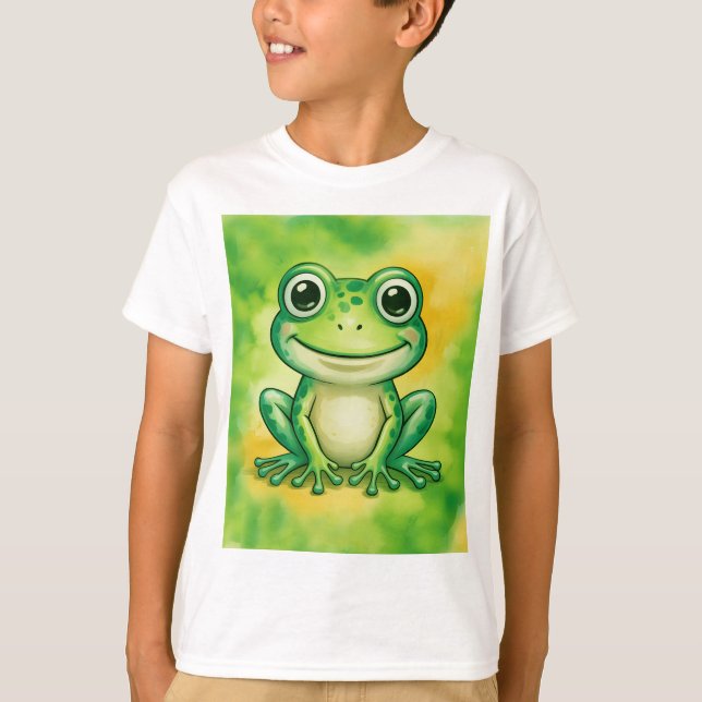 Camiseta Green cute frog (Anverso)