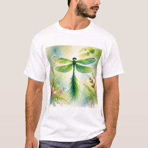 Camiseta Green Dragonfly Tail 171024AREF145 - Watercolor