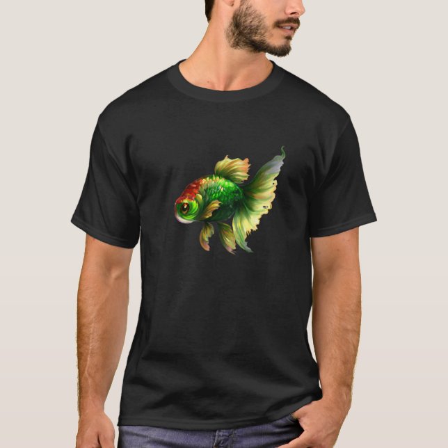 Camiseta Green Fancy Fantail Goldfish (Anverso)