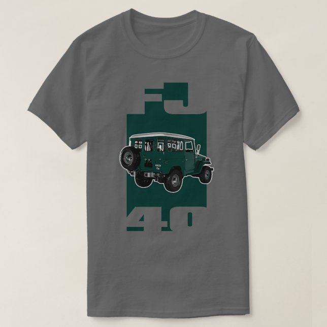 Camiseta Green FJ40 Landcruiser  (Diseño del anverso)
