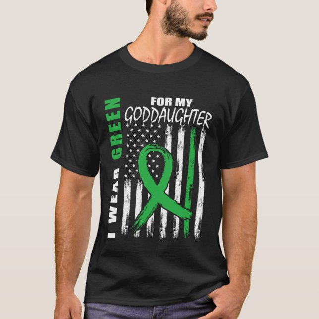 Camiseta Green For My Goddaughter Kidney Disease Awareness  (Anverso)