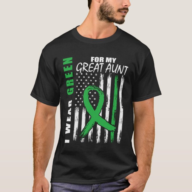 Camiseta Green For My Great Aunt Kidney Disease Awareness F (Anverso)