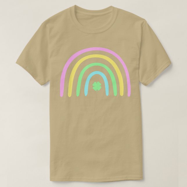 Camiseta Green Four Leaf Clover Rainbow St Patrick's Day (Diseño del anverso)