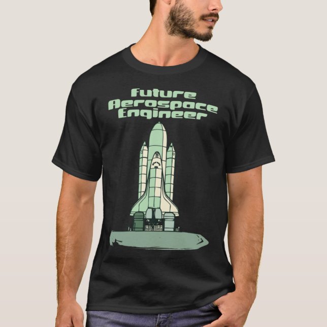 Camiseta Green Future Aerospace Engineer For Kids Space Shu (Anverso)