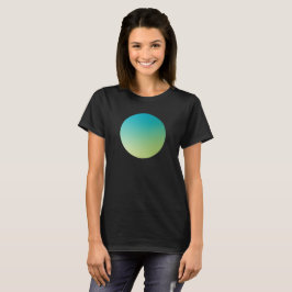 Camiseta Green Gradient Circle Vignette Abstract Design
