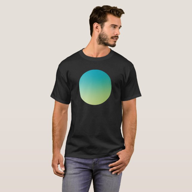 Camiseta Green Gradient Circle Vignette Abstract Design (Anverso completo)